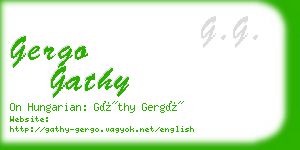 gergo gathy business card